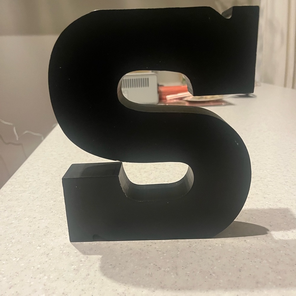 Wooden letter S